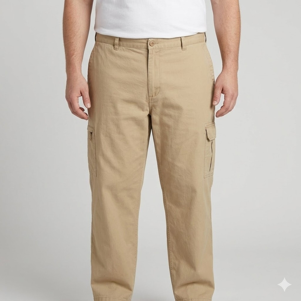 Dockers Men's Khaki Cargo Pants D3 Classic Fit W42 L30 Pre-owned